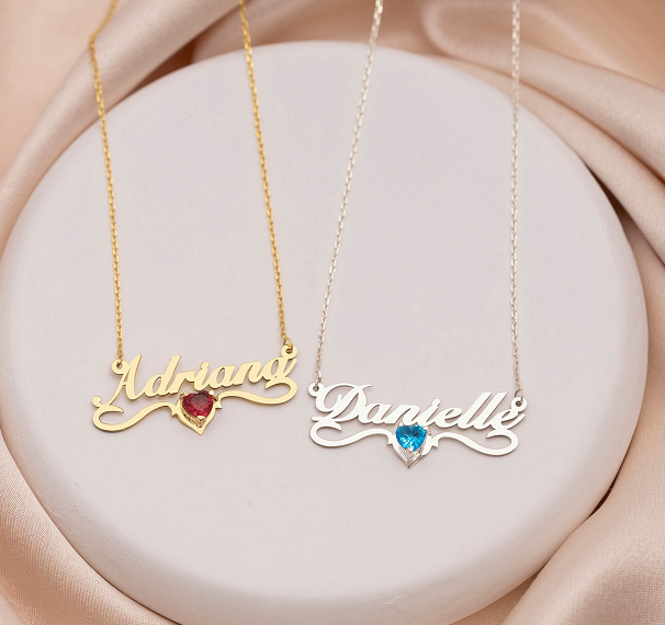Nom personnalisé : Collier en acier inoxydable - BMYANY