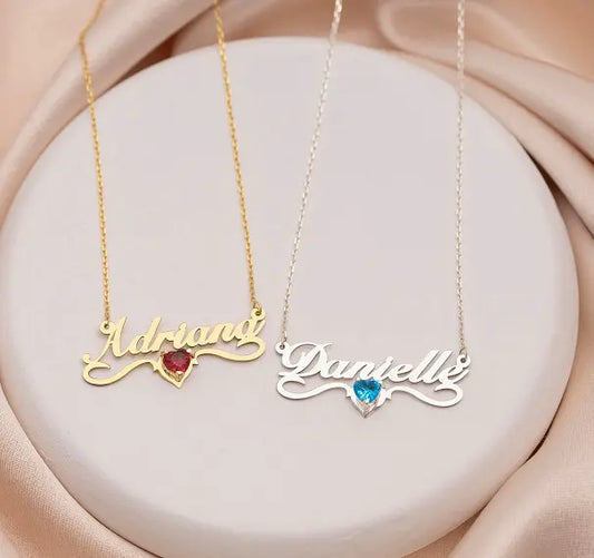 Nom personnalisé : Collier en acier inoxydable - BMYANY