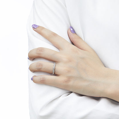 Creative S925 Silver Reverse Love Eternal Ring