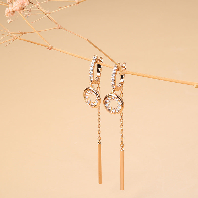 Ins Popular Zircon Earrings Japanese And Korean