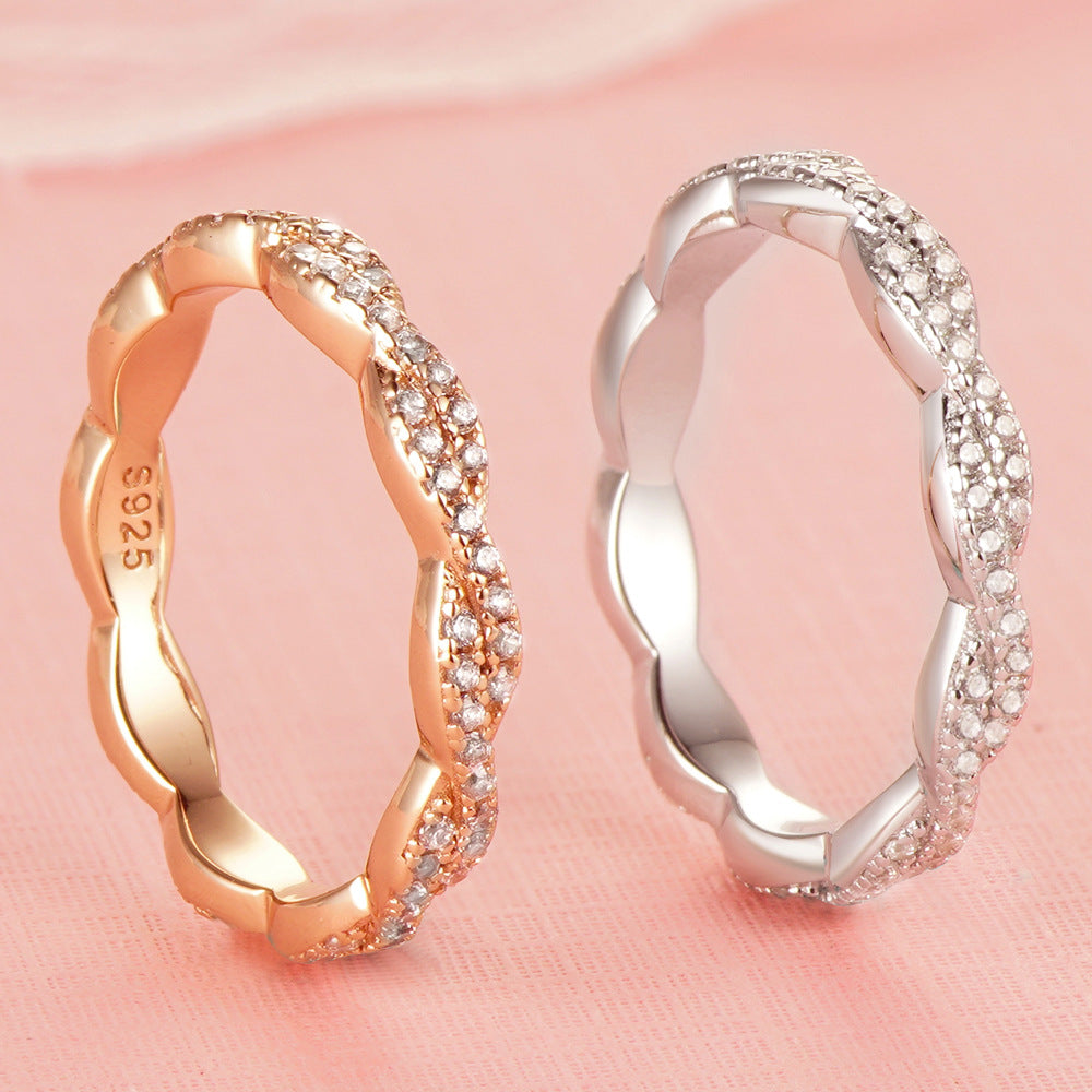 Creative S925 Silver Reverse Love Eternal Ring