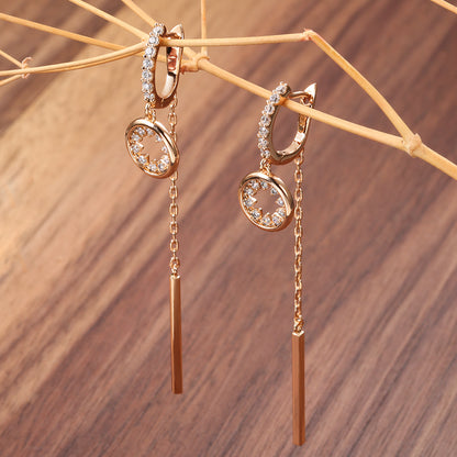 Ins Popular Zircon Earrings Japanese And Korean