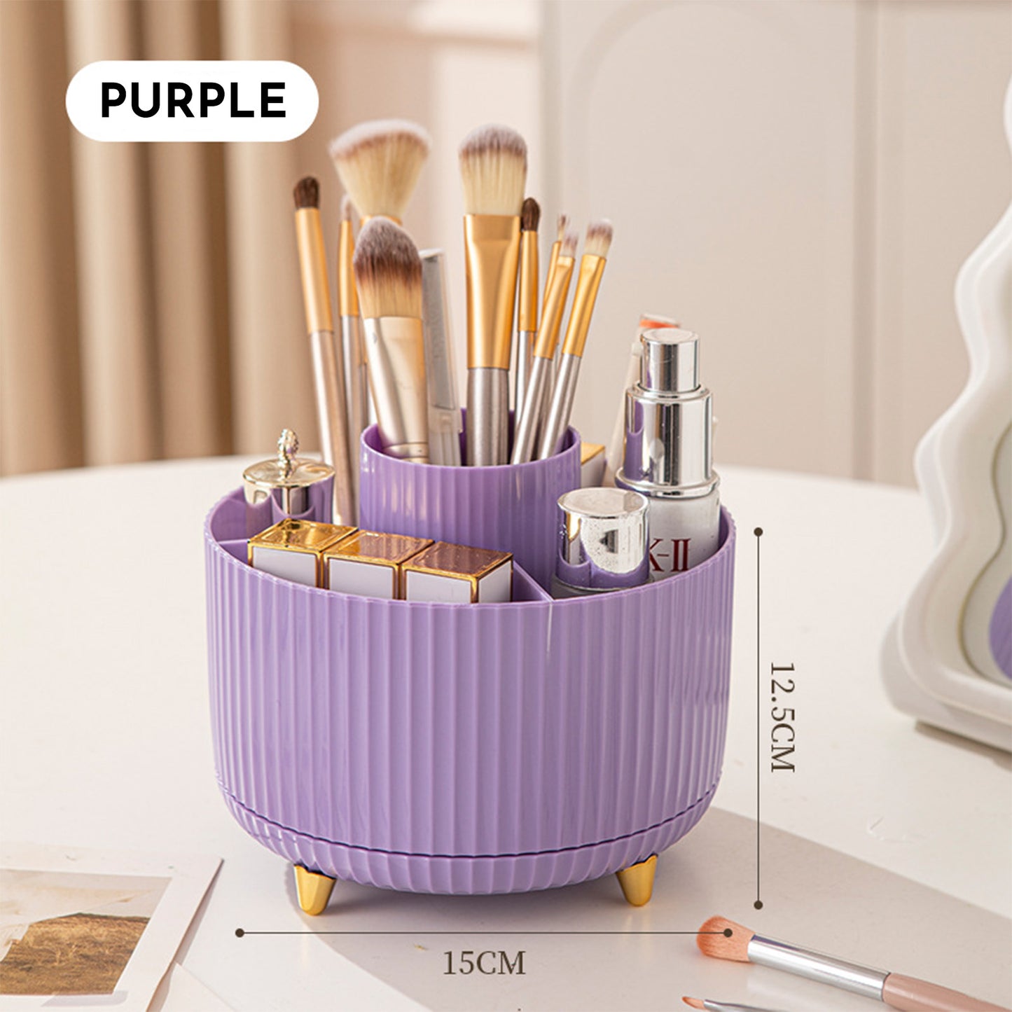 Organisateur Rotatif 360° pour Pinceaux Maquillage - BMYANY