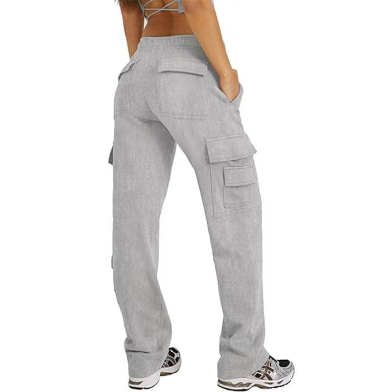 Pantalon Cargo Multi-Poches Large Sport Fitness Femme - BMYANY