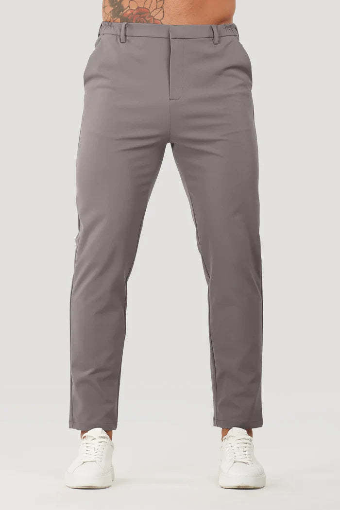 Pantalon Costume Homme Couleur Unie Business Casual Polyvalent - BMYANY