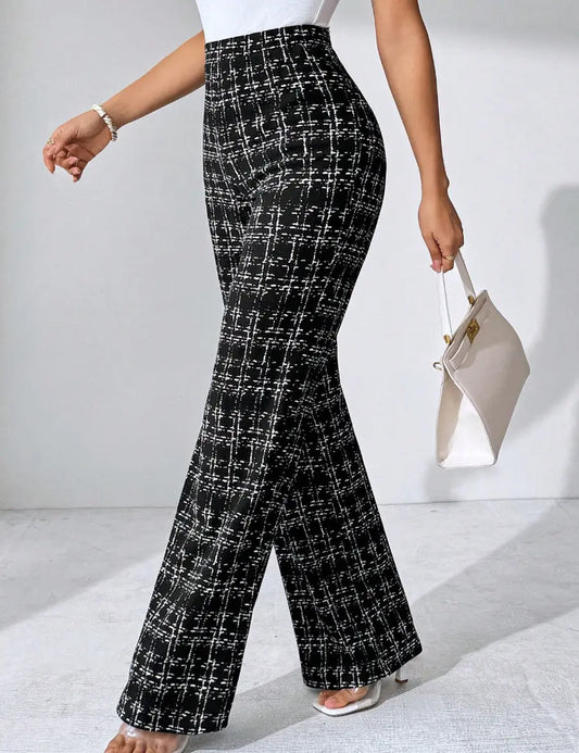 Pantalon Femme Casual Imprimé Carreaux Fashion - BMYANY