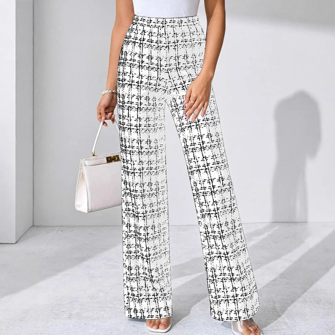 Pantalon Femme Casual Imprimé Carreaux Fashion - BMYANY