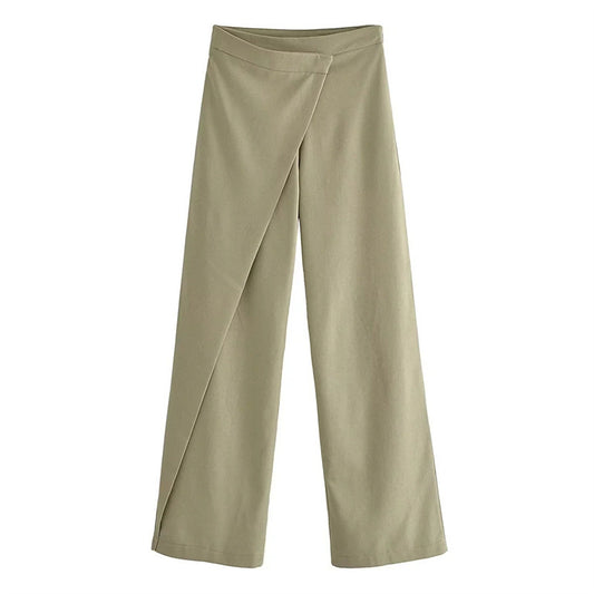 Pantalon Lin Femme Casual Chic - Coupe Droite Taille Moyenne - BMYANY