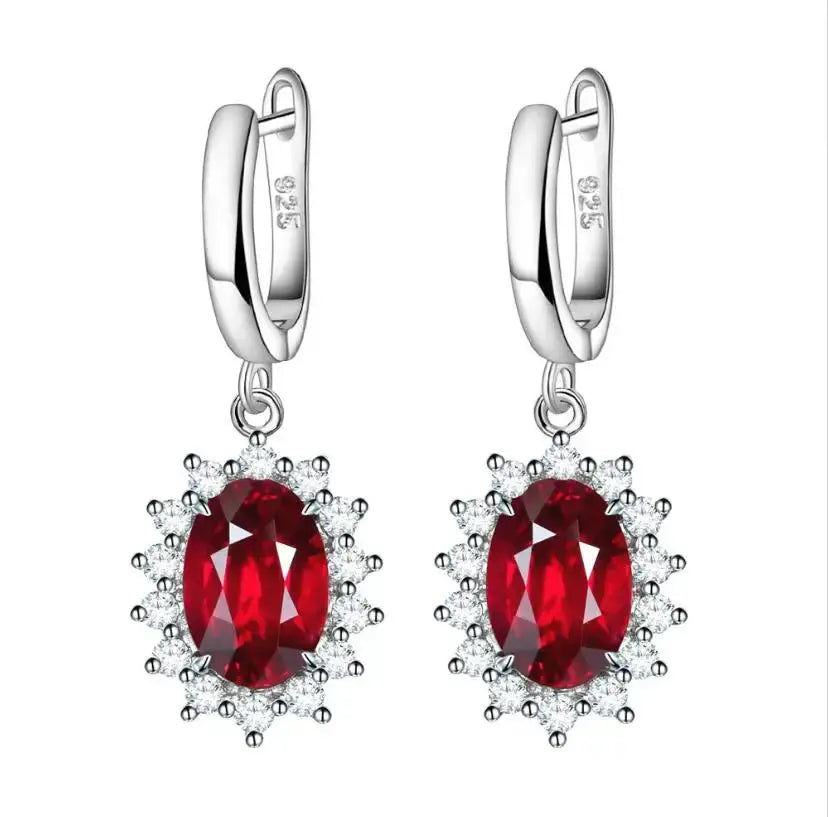 Parure boucles d'oreilles, bague, collier argent 952 pour femmes - BMYANY