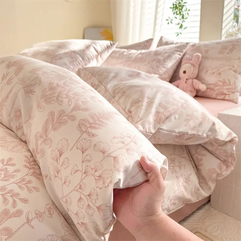 Parure de Lit 4 pièces Coton Nuage Super Doux Lavé - BMYANY