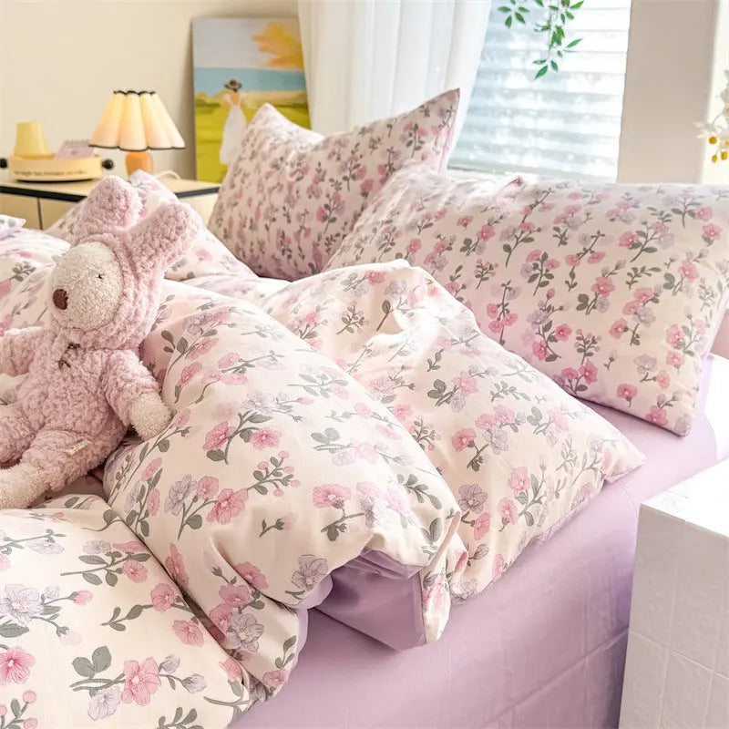 Parure de Lit 4 pièces Coton Nuage Super Doux Lavé - BMYANY