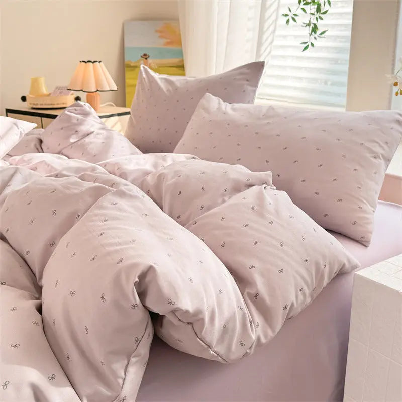 Parure de Lit 4 pièces Coton Nuage Super Doux Lavé - BMYANY