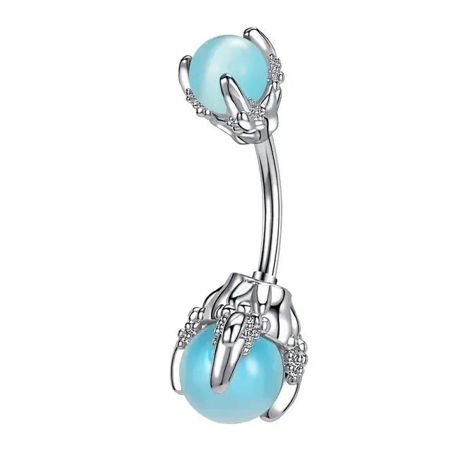 Piercing Nombril Septum Titane Zircon Œil du Diable Croix - Bijoux Corps Femme - BMYANY