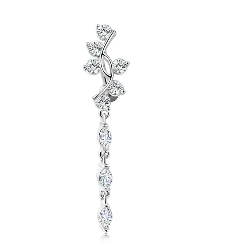Piercing Nombril Septum Titane Zircon Œil du Diable Croix - Bijoux Corps Femme - BMYANY