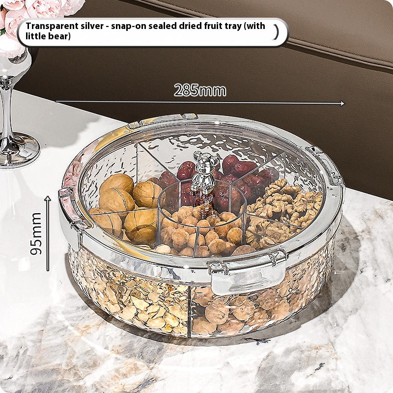 Plateau Luxe Hermétique Fruits Secs Bonbons avec Couvercle - BMYANY