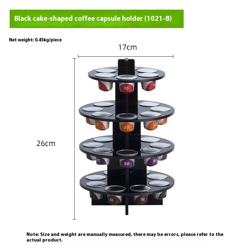 Porte Capsules de Café Rotatif en Acrylique - BMYANY