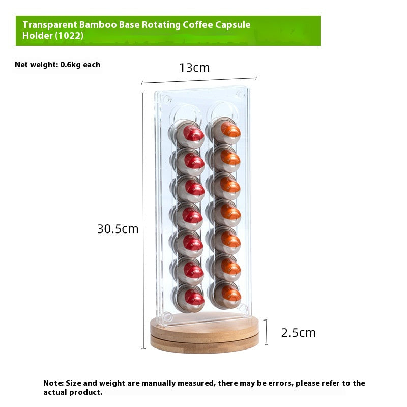 Porte Capsules de Café Rotatif en Acrylique - BMYANY