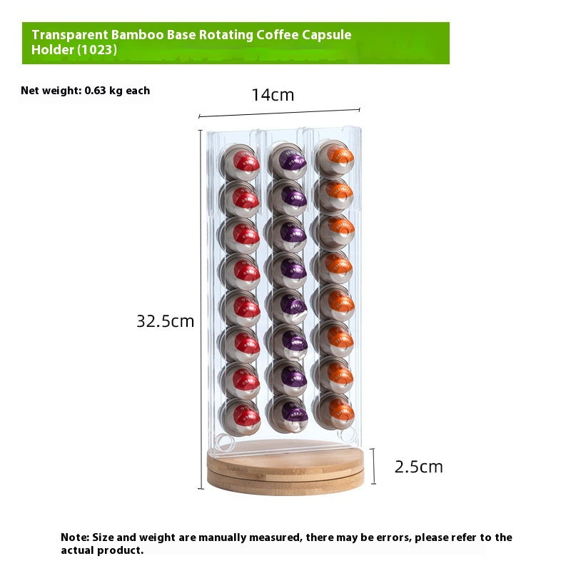 Porte Capsules de Café Rotatif en Acrylique - BMYANY