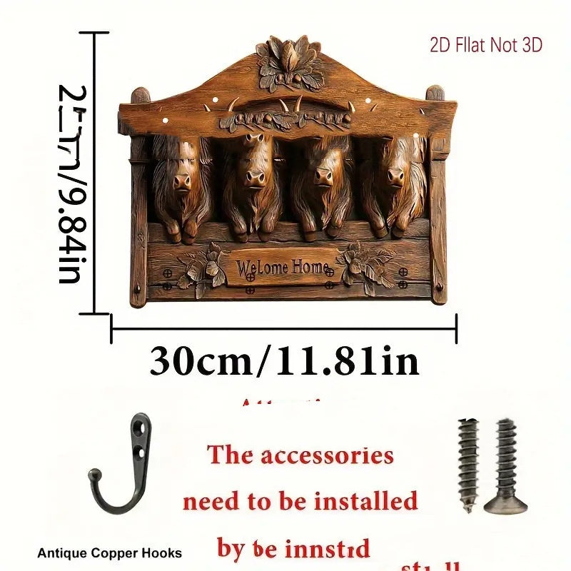 New Colorful Wooden Cabin Key Holder - BMYANY