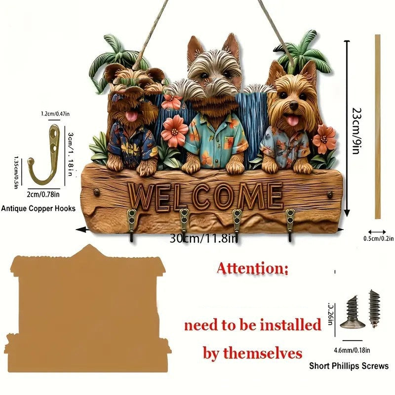 New Colorful Wooden Cabin Key Holder - BMYANY
