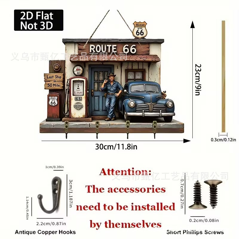 New Colorful Wooden Cabin Key Holder - BMYANY