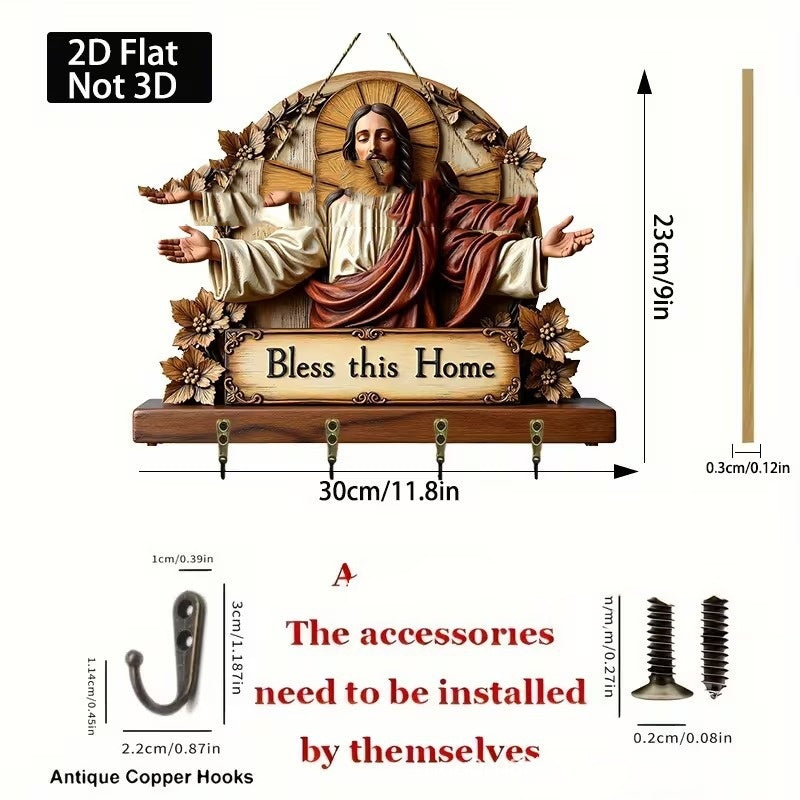 New Colorful Wooden Cabin Key Holder - BMYANY