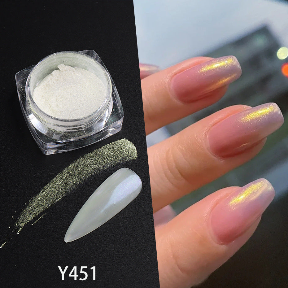 Poudre  ongles Art Aurora Pearl - Effet Clair de Lune - BMYANY