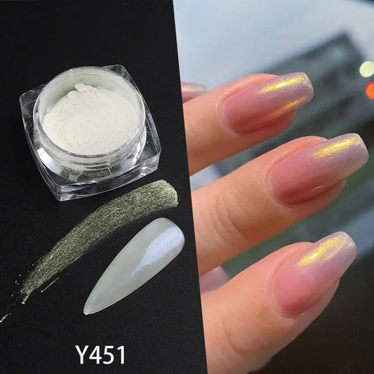 Poudre  ongles Art Aurora Pearl - Effet Clair de Lune - BMYANY