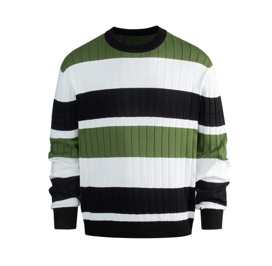Pull Casual Homme à Rayures Contrastées - BMYANY