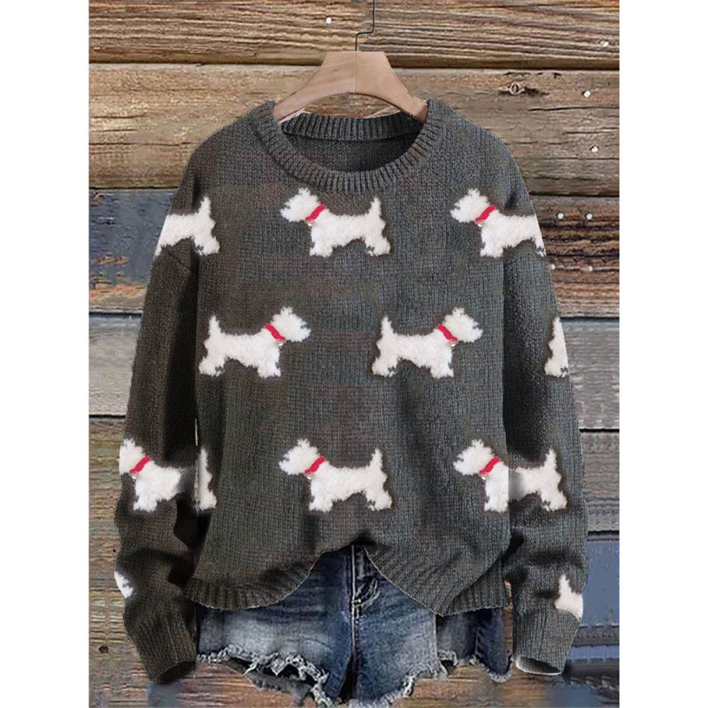 Pull Femme Imprimé Fleurs Col Rond - BMYANY