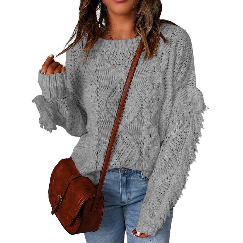 Pull Tricoté Col Rond Tendance Femme - BMYANY