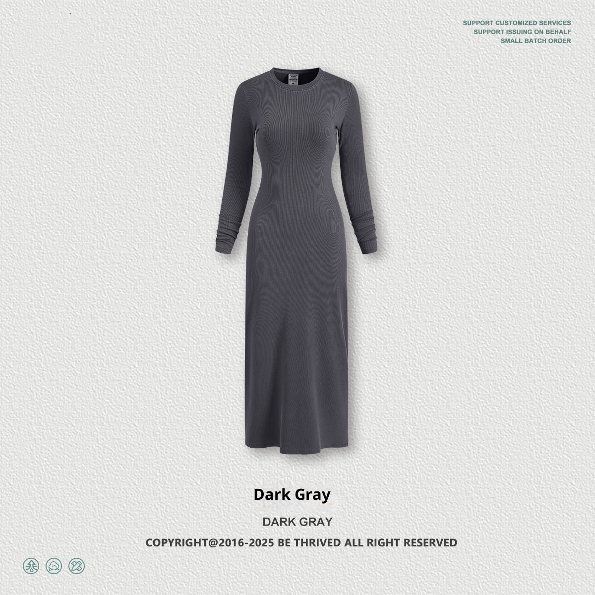 Robe Fourreau Fendue à Manches Longues pour Femme - BMYANY