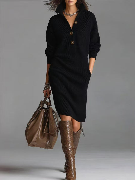 Robe Pull Longue Femme Automne Hiver Cocooning - BMYANY