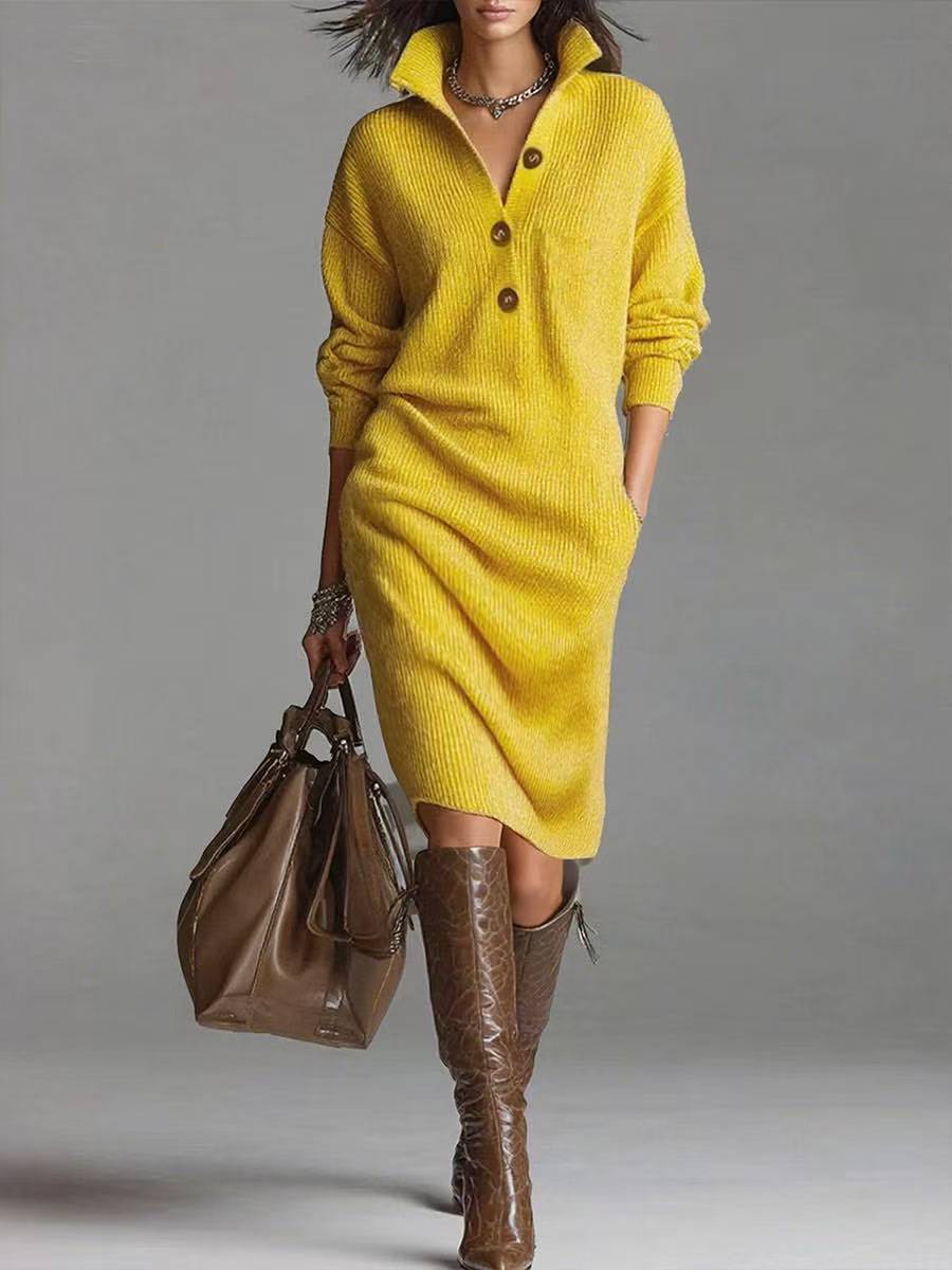 Robe Pull Longue Femme Automne Hiver Cocooning - BMYANY