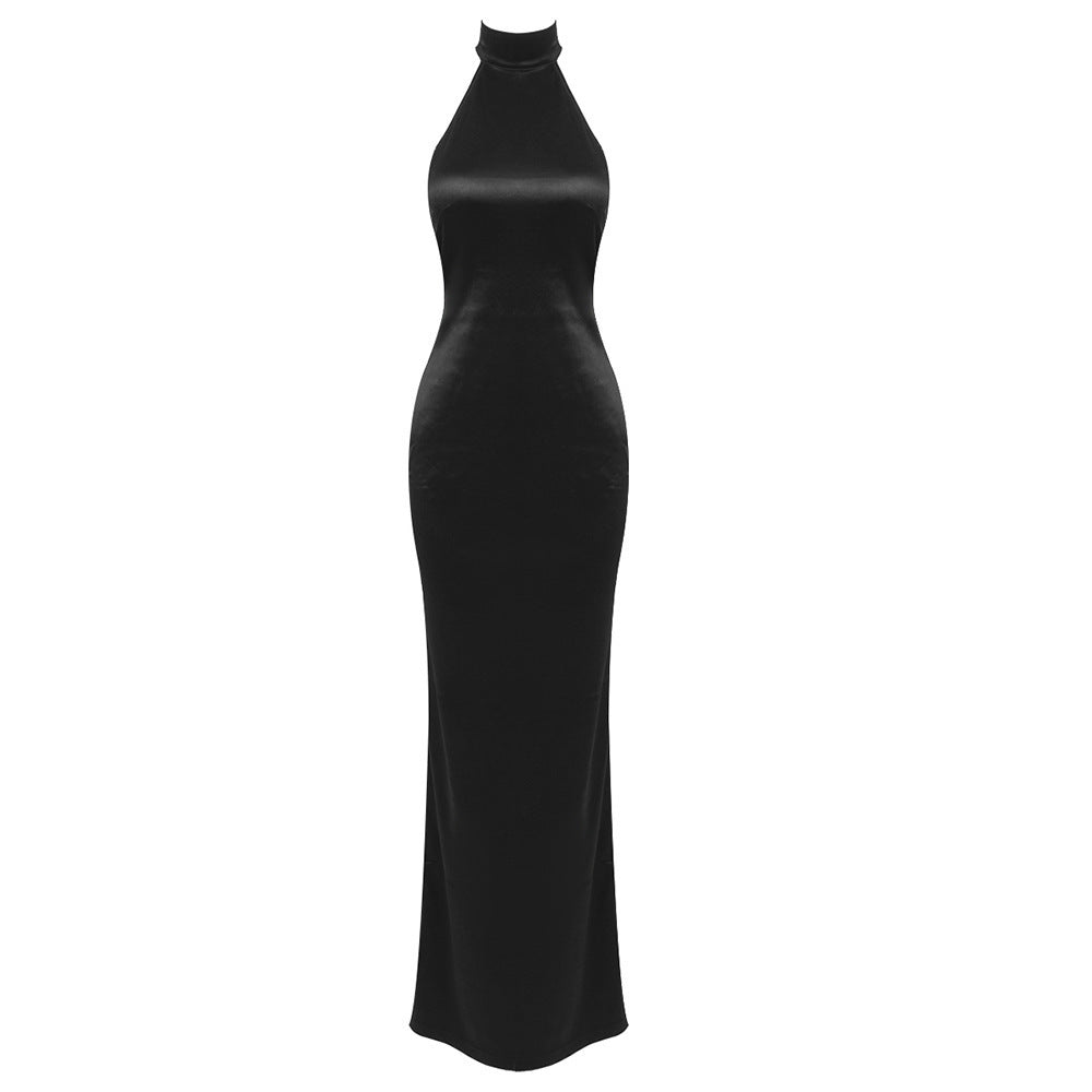Robe Soirée Fourreau Dos Nu Perles Pour Femmes - BMYANY