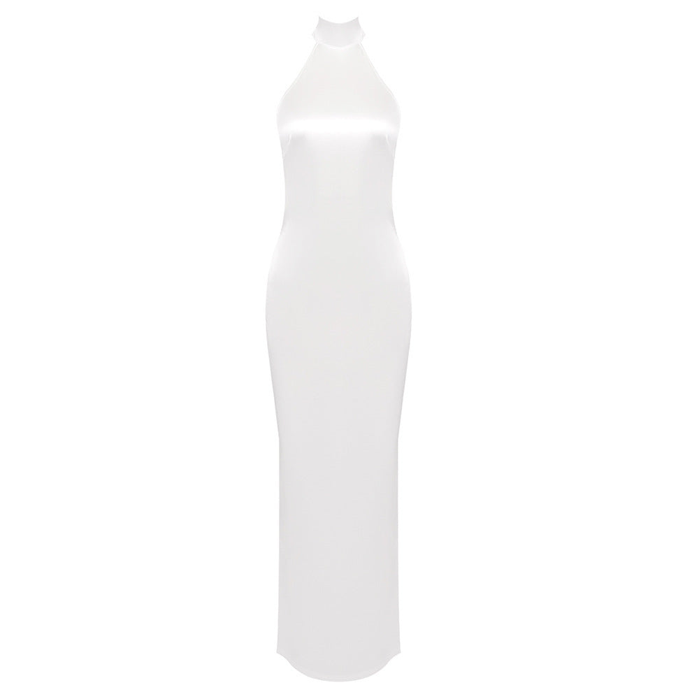 Robe Soirée Fourreau Dos Nu Perles Pour Femmes - BMYANY