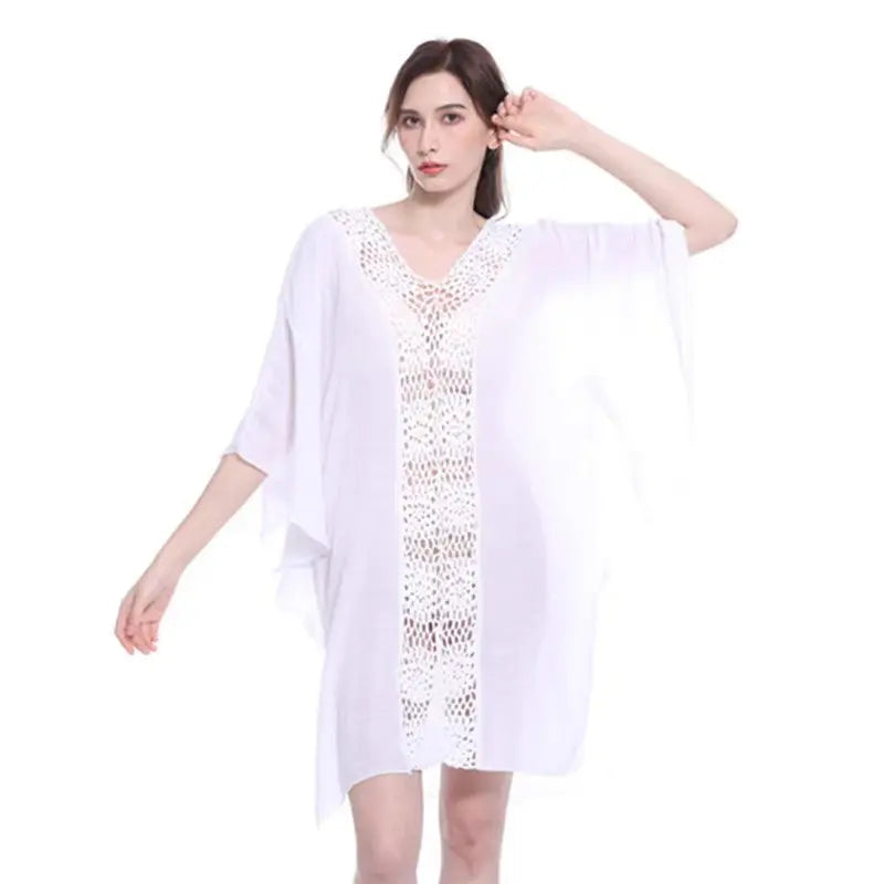 Robe de Plage Femme Crochet Ajourée - Tunique Cover-Up Bohème - BMYANY