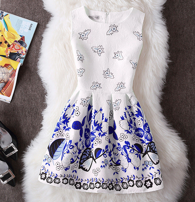 Robe imprimée mode femme printemps été style européen - BMYANY