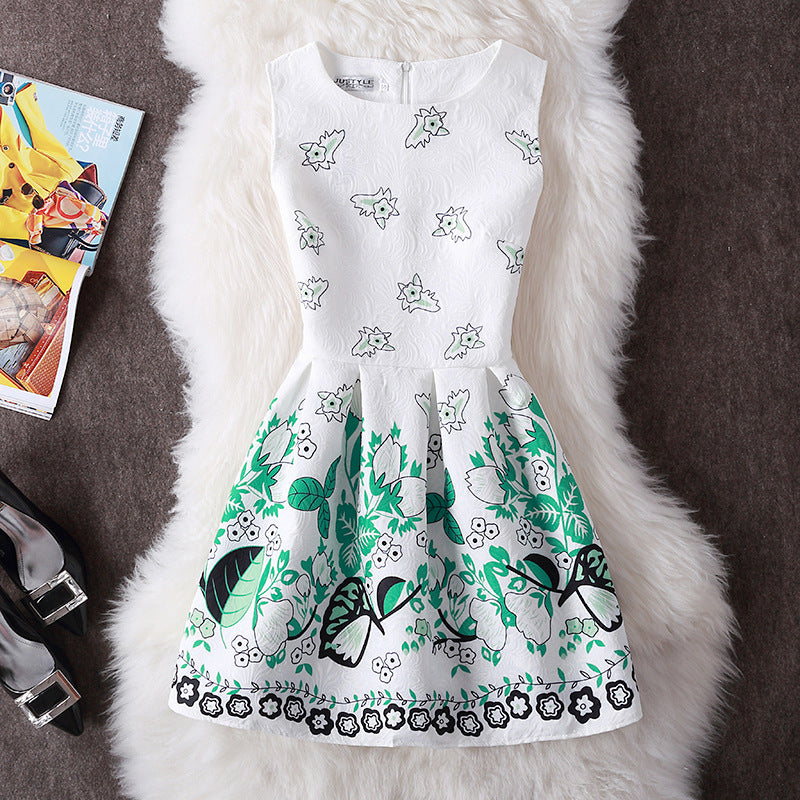 Robe imprimée mode femme printemps été style européen - BMYANY