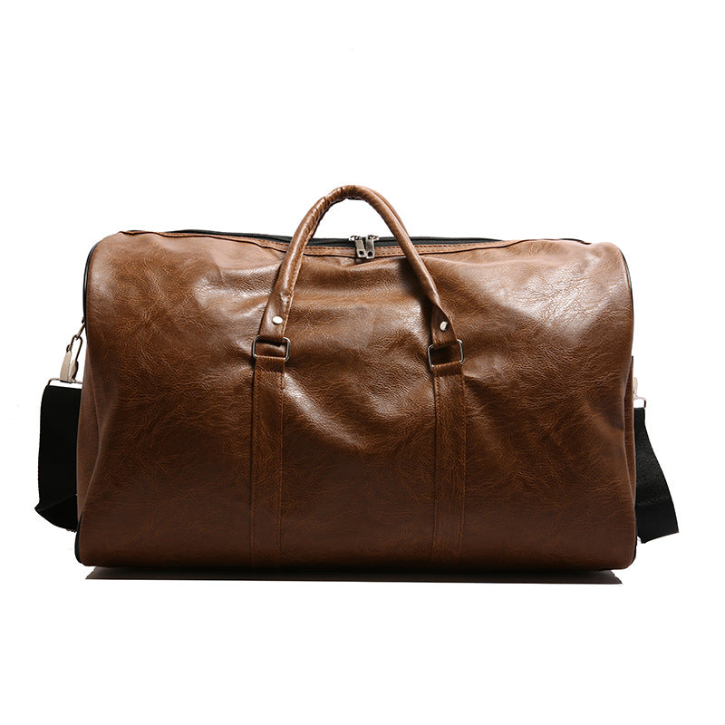 Sac de Voyage PU Texture Simple Couleur Unie Bandoulière - BMYANY