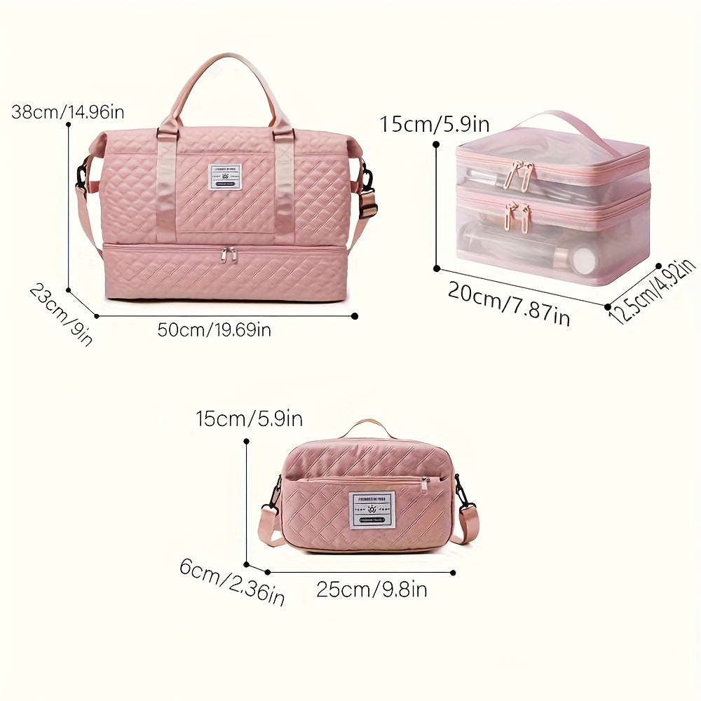 Sac de sport 1pc/3pcs voyage grande capacité avec compartiment chaussures - BMYANY