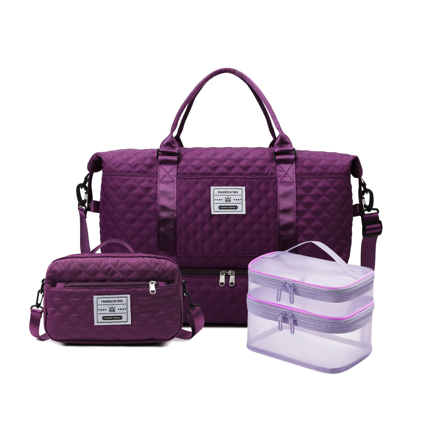 Sac de sport 1pc/3pcs voyage grande capacité avec compartiment chaussures - BMYANY