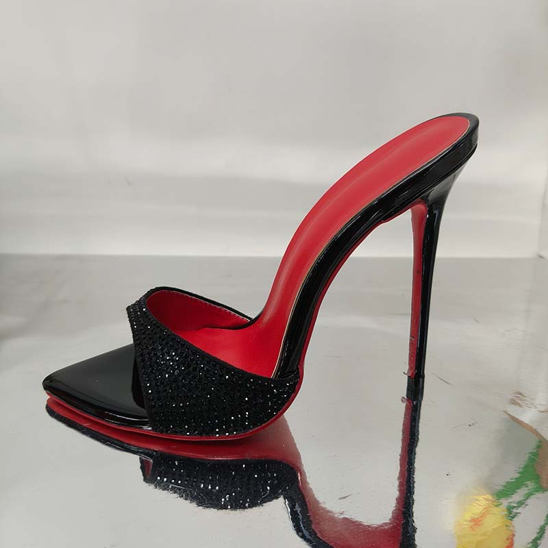 Sandales  Femmes Strass Bride Cheville - Talons Élégants Soirée - BMYANY