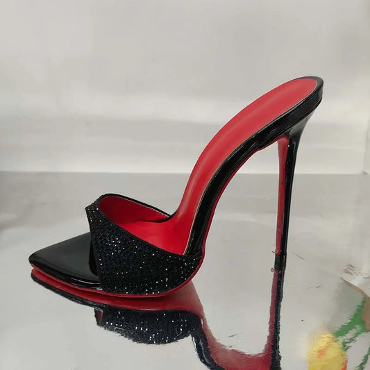 Sandales  Femmes Strass Bride Cheville - Talons Élégants Soirée - BMYANY