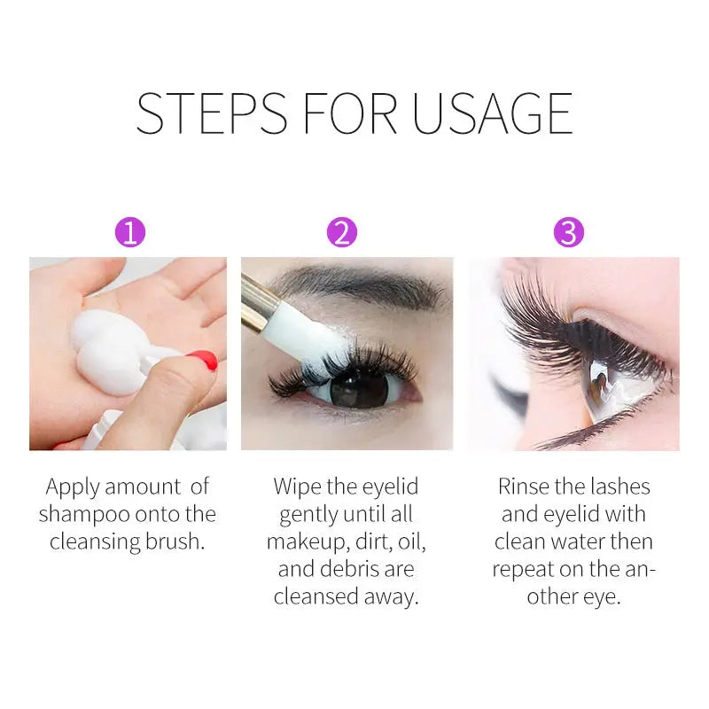 Shampoing pour cils, dégraissant doux pour les yeux - BMYANY