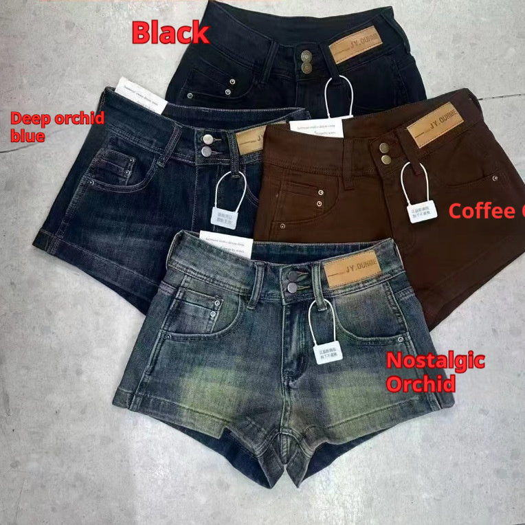 Short en Jean Rétro taille Haute Amincissant - Femme Style Américain - BMYANY