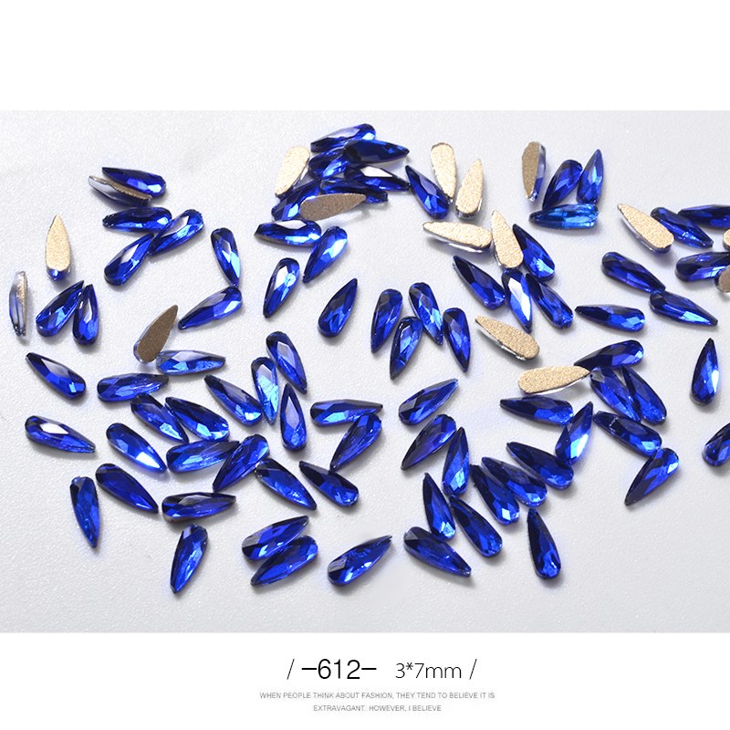 Strass Goutte d’Eau 3D pour Ongles 10 - Décoration Paillettes Longues - BMYANY