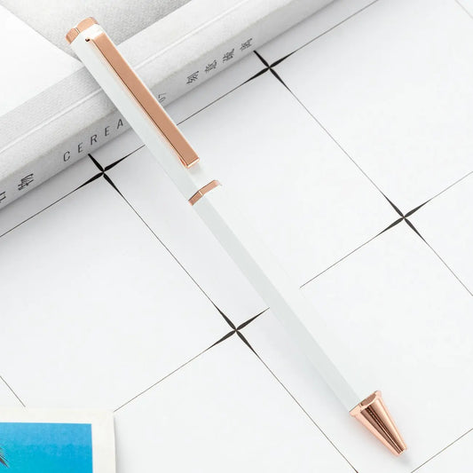 Stylo à Bille Métallique Hexagonal - Design Minimaliste Élégant - BMYANY
