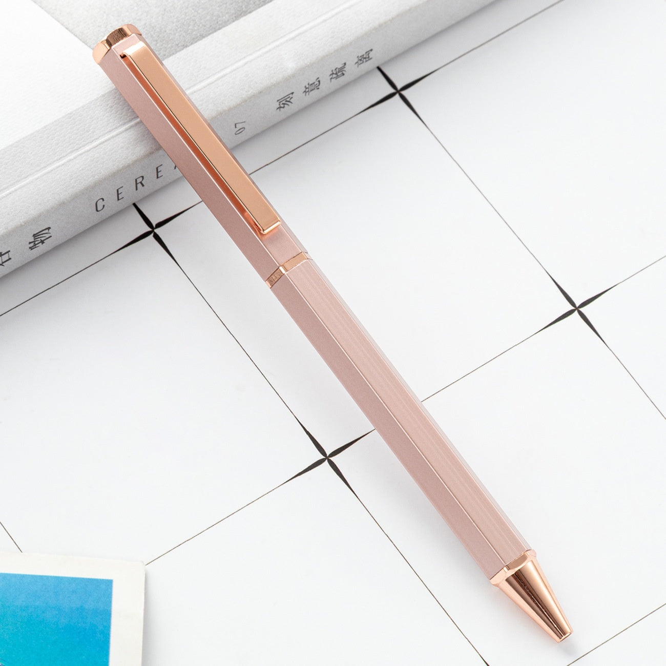 Stylo à Bille Métallique Hexagonal - Design Minimaliste Élégant - BMYANY