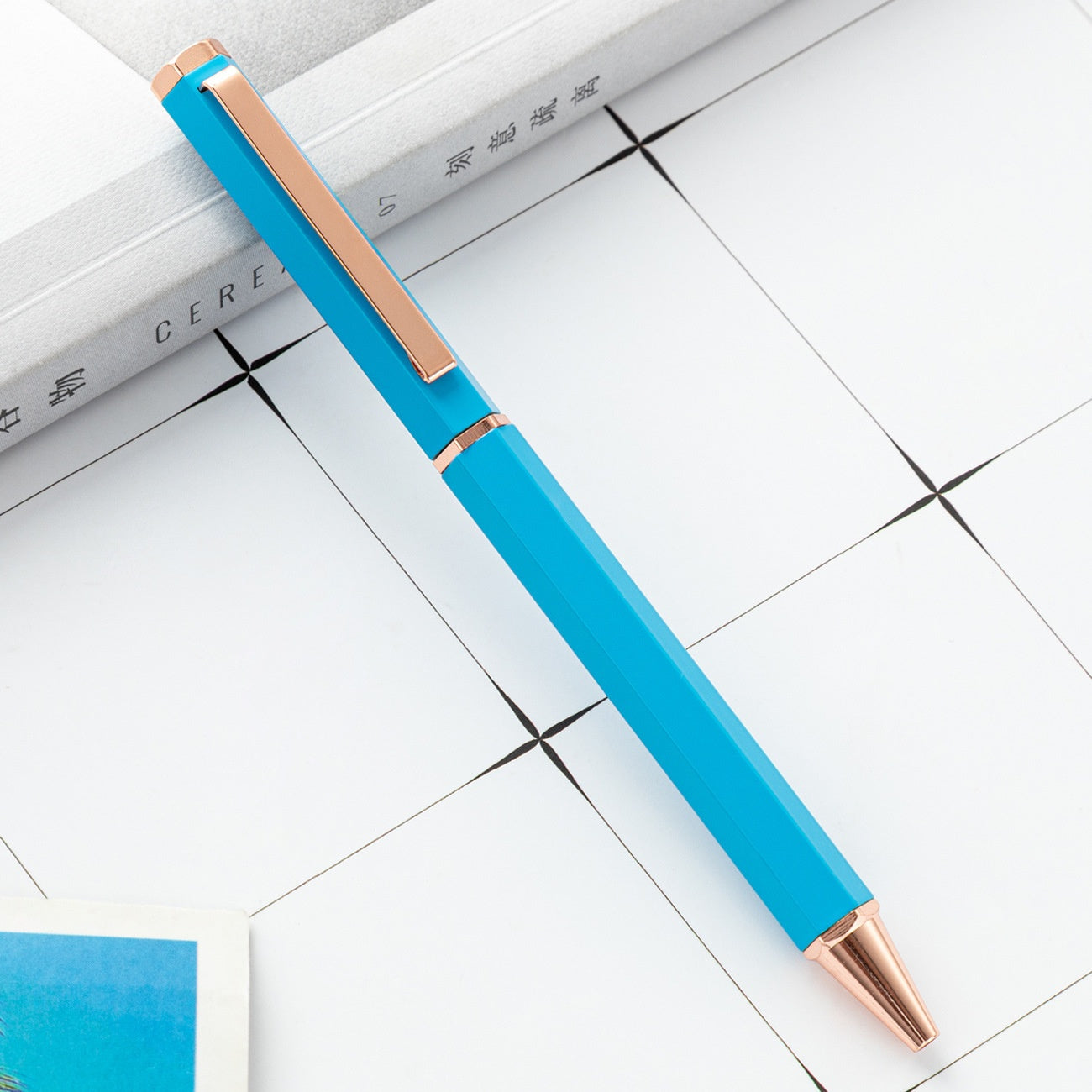 Stylo à Bille Métallique Hexagonal - Design Minimaliste Élégant - BMYANY